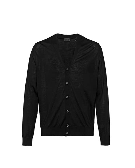 prada cardigan mens wool